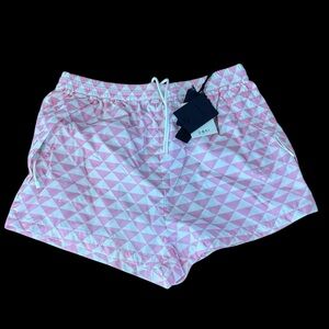 PRADA*****Men’s Pink + White Swim Shorts***Size 46 $1095 NWT